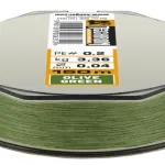 Kamatsu techron micro braid x4 olive green 0.08/150m pe 0.4 - Image 2