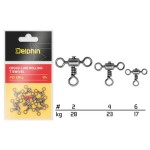 Átmenő gördülő T forgó / 10 db - #6 /17kg