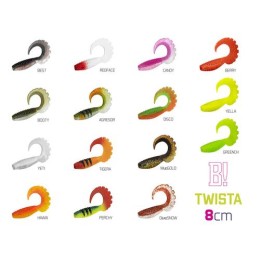 Gumihal Delphin TWISTA UVs / 5db - 8cm/BERRY