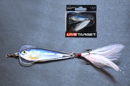 Livetarget Flutter Shad Jigging Spoon Műcsali Műléggyel