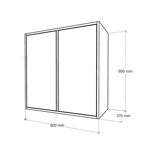 Boxie 2 ajtós fali szekrény 80x80x37 cm kék - Image 6