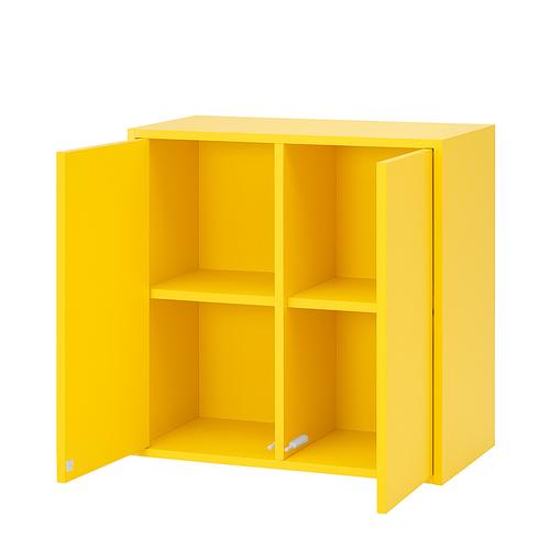 Boxie 2 ajtós fali szekrény 80x80x37 cm sárga - Image 7