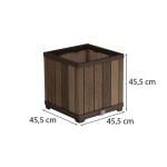 Deco szögletes műanyag virágláda 61 L dió - Image 3