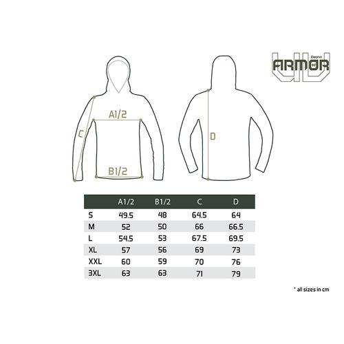 Delphin UV ARMOR 50+ Kapucnis hosszúujjú póló - Olive (XXL) - Image 10