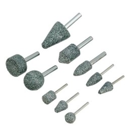 DENZEL 10 db-os csiszolófej készlet (PShM) fúrógéphez, szár 6mm