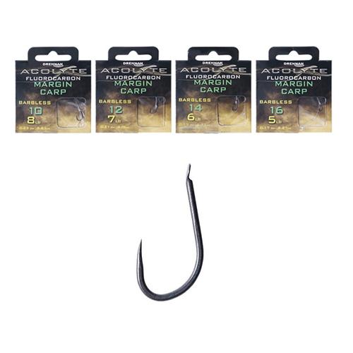 Drennan Acolyte Margin Carp Barbless előkötött horog 10-es