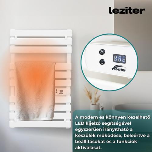 Elektromos törölközőszárító radiátor 500W fehér - Image 5
