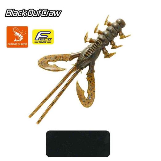 Tiemco Black Out Craw 4" 10cm Color 000 lágy műcsali 6 db/csg