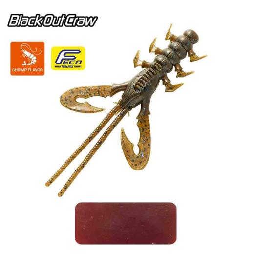 Tiemco Black Out Craw 4" 10cm Color 004 lágy műcsali 6 db/csg