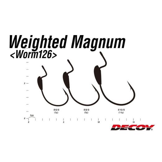 Decoy Offset Worm 126 Magnum #8/0 9,0gr súlyozott horog 3 db/csg - Image 3