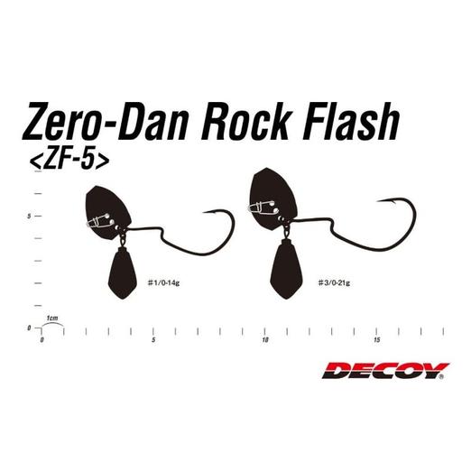 Decoy Offset Worm ZF-5 Zero-Dan Rock Flash #1/0 14gr súlyozott horog 2 db/csg - Image 3