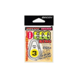 Decoy R-10 Egg Ring Silver 4 100lbs Split Ring kulcskarika 12 db/csg