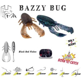 Herakles Bazzy Bug 3,2" 8cm Black Red Flakes gumibéka 10 db/csg
