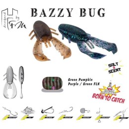 Herakles Bazzy Bug 3,2" 8cm Green Pumpkin Purple/Green Flk gumibéka 10 db/csg