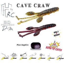 Herakles Cave Craw 3,8" 9,6cm Plum Sapphire lágy műcsali 10 db/csg