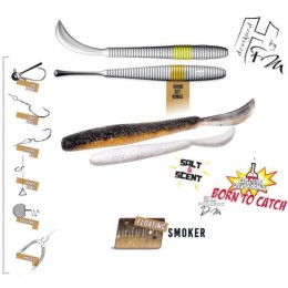 Herakles Leftail Worm 3,4" 8,6cm Floating Smoker lágy műcsali 10 db/csg