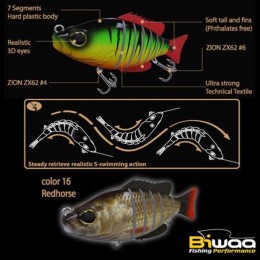 Biwaa Swimbait Seven S5" 13cm 34g 16 Red Horse wobbler