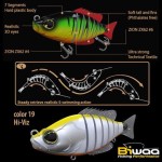 Biwaa Swimbait Seven S5" 13cm 34g 19 Hi Víz wobbler