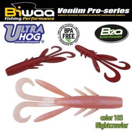 Biwaa Ultra Hog 4" 10cm 103 Nightcrawler lágy műcsali 8db/csg