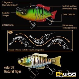 Biwaa Swimbait Seven S5" 13cm 34g 37 Natural Tiger wobbler