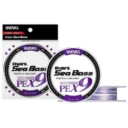 Varivas Avani Sea Bass Max Power PE X9 150m #0,8 18lbs white purple, fonott zsinór pergetéshez