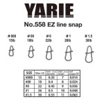 Yarie 558 Ez Line Snap 15LB #000 kapocs