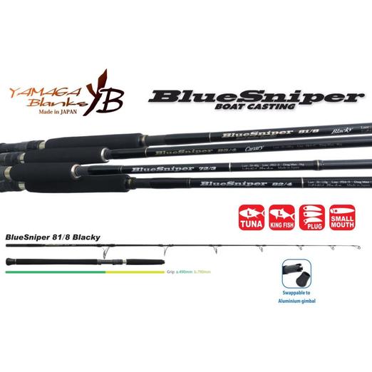 Yamaga Blanks Blue Sniper 81/8 Blacky Tuna 2,48m 45-120g spinning pergető bot