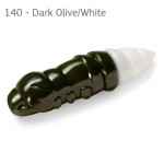 FishUp Pupa Dark Olive/White 1,5 (38mm), color:140, 8db; plasztik csali