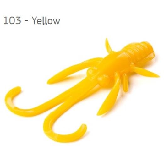 Fishup Baffi Fly Yellow 38mm, color:103, 10db; plasztik csali