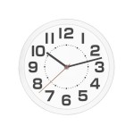 Home AWC250WH fali óra, üveg előlap, kontrasztos, jól leolvasható számlap, 1xAA elem tápellátás, átmérő 250mm - Image 2