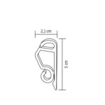 Home CLP50 műanyag rögzítő ereszre, 50db, műanyag, fehér színű - Image 3