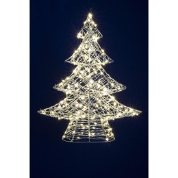 Home KAD45 fém fenyő dekoráció, 160db melegfehér micro LED, 5 m tápvezeték, adapteres tápellátás, beltéri kivitel