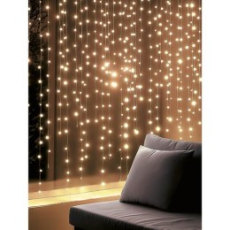 HOME KIN210DWW DOT LED-es fényfüggöny, 210db melegfehér DOT LED, 1,5m hosszú, állófényű, adapteres tápellátás, beltéri kivitel