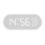 HOME LTC06 ébresztőóra, USB töltőkimenet, fehér kijelző, két ébresztési időpont, hőmérséklet és páratartalom mérés - Image 2