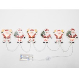 Home MLS6 LED-es mikulás fényfüzér, szilikon, 6db melegfehér LED, elemes tápellátás, beltéri kivitel