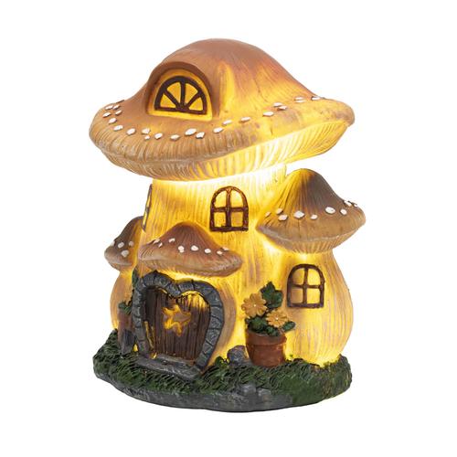 Home MX648 napelemes kerti lámpa, gombaház, 1 db melegfehér LED, 450 g, műgyanta, 300 mAh akkumulátor