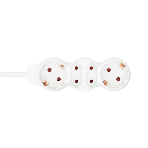 Home NV 14/WH hálózati elosztó, 1,5 m, H05VV-F 3G1,0 mm2 kábel, IP 20 kivitel, 2 védőérintkezős és 2 euro aljzat, max. 3500W, fehér - Image 2