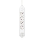 HOME NV4KUSBC hálózati elosztó, 1,5 m, H05VV-F 3G1,5 mm2 kábel, 4 védőérintkezős aljzat, USB töltőaljzat, max. 3680W, kétpólusú kapcsoló, beltéri kivitel - Image 2