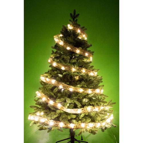 Home RLS15WW LED-es szalag mintákkal, arany színű szalag, 8 funkció, 150db melegfehér LED, 15m hosszú, 5cm széles, adapteres tápellátás, beltéri kivitel - Image 4