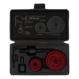 MTX 19-64mm 11 részes fa körkivágó szett kofferben