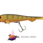 Fox rage super slick shad loaded "fox rage super slick shad 23cm / 9"" loaded uv natural perch" - Image 9