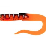 Fox rage slick eel 35cm/13.8" x 12pcs - uv red wake twister