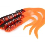 Fox rage slick eel 35cm/13.8" x 12pcs - uv red wake twister - Image 2