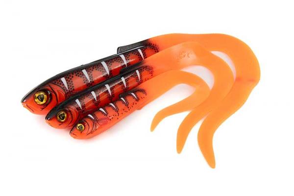 Fox rage slick eel 35cm/13.8" x 12pcs - uv red wake twister - Image 2