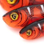 Fox rage slick eel 35cm/13.8" x 12pcs - uv red wake twister - Image 4