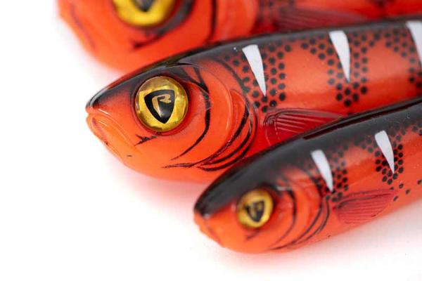 Fox rage slick eel 35cm/13.8" x 12pcs - uv red wake twister - Image 4