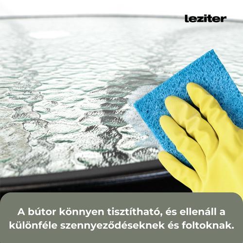 Ordino fémvázas üveg kerti asztal fekete - Image 4