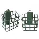 PELLET FEEDER LEMEZ-SZÖGLETES SZINTER-ZÖLD 130G