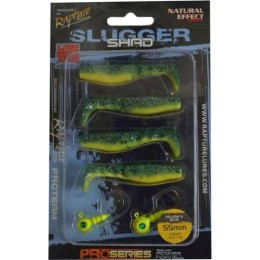 Rapture Slugger Shad Set 55 Yellow & Blue 4+2db/csg, műcsali szett