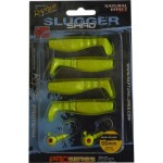 Rapture Slugger Shad Set 55 Neon Yellow 4+2db/csg, műcsali szett